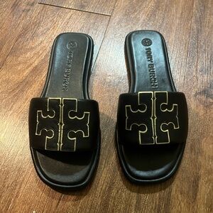 Tory Burch Sandals 
Black Gold 
Great condition